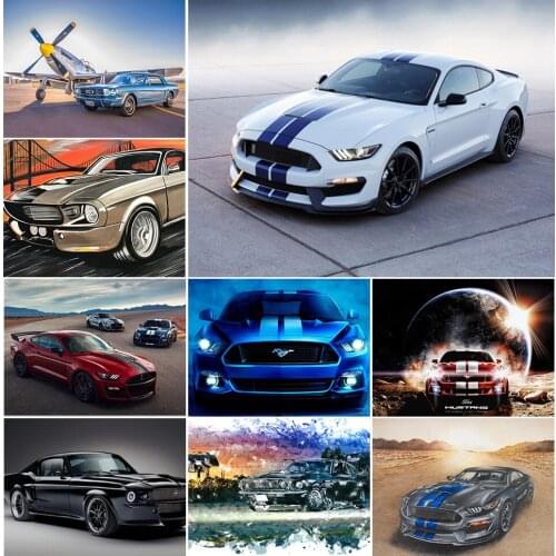 DOHAWIZS 5D Diamond Painting Kit Sports Car Full Square&Round Diamond Embroidery Landscape Mosaic Cross stitch Paint Home Decor