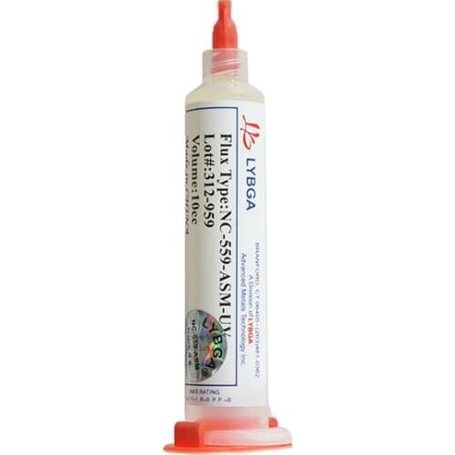 New 2pcs 5pcs 10cc NC-559-ASM-UV Flux paste lead-free solder paste solder flux with Needles piston syringe putter