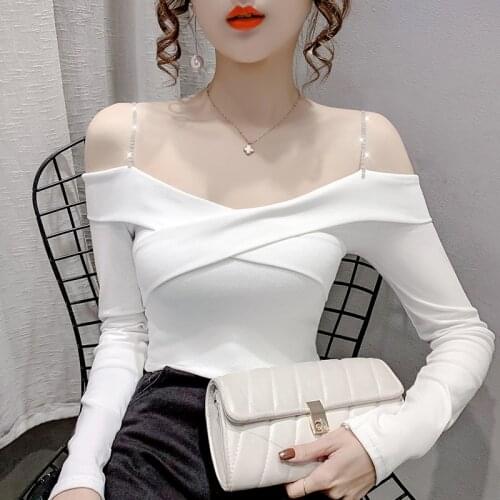 2021 new casual, versatile and comfortable conventional slimming long-sleeved top bottoming shirt 15883