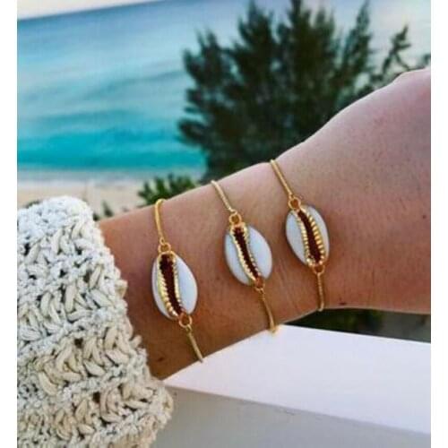 New Fashion Cute Shell Bracelet For Women Gold Chain Shell Bracelet Bracelet Female Jewelry Wedding Party Gifts