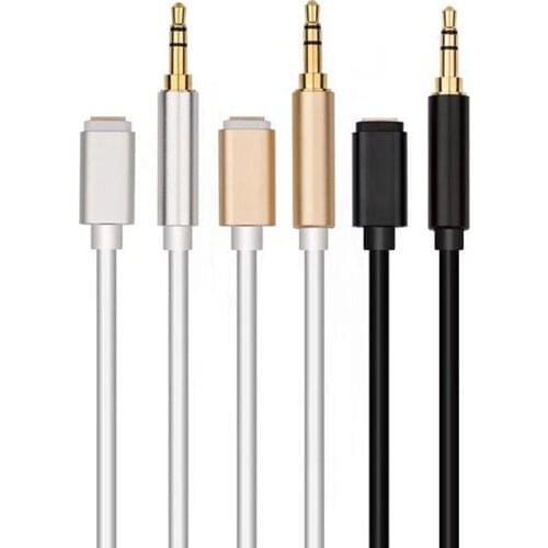 Wholesale 50pcs/lot 3.5MM AUX Audio Adapter Cable for iPhone 12 11 X 8 7 6 Car Speaker Headphone Connector black silver cables