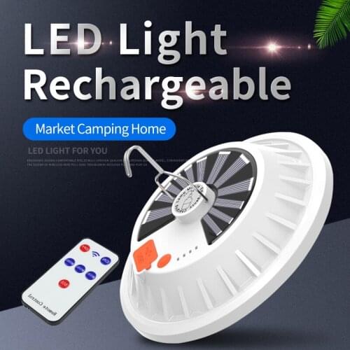 Rechargeable Mobile Emergency Lighting LED Bulb Lamp Remote Control Solar Charge Night Market Outdoor Fishing Lamp Camping Home