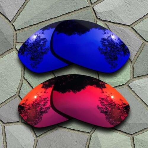 Violet Blue&Violet Red Sunglasses Polarized Replacement Lenses for Oakley Straight Jacket 2007