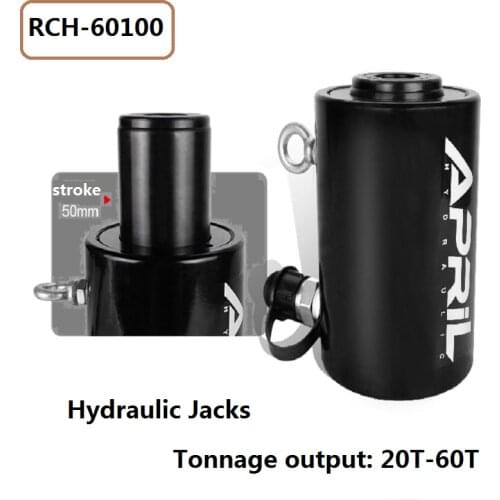 RCH-60100 Hollow Hydraulic Jack Maximum Stroke 100mm Cylinder Multi-purpose Manual Hydraulic Hydraulic Lifting Maintenance Tool
