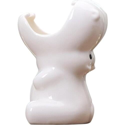 Lovely Cartoon hippo Shaped Succulent Pots with Drain Hole Ceramic Mini Pots Plant Pots Garden Pots Office Desktop Flower Pots