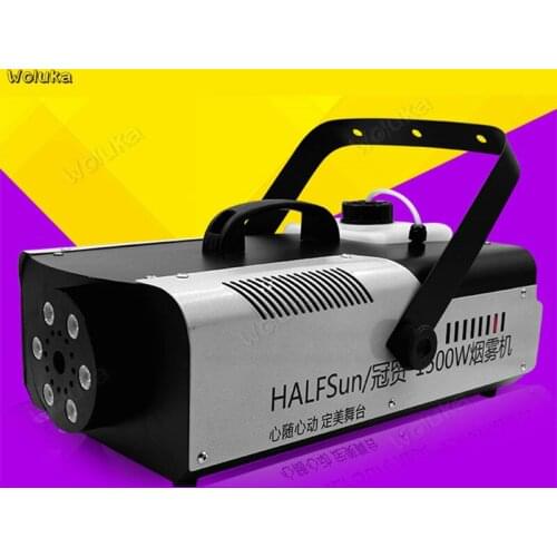 Stage Smoke machine 1500w 1800w remote control constant temperature small colorful LED smoke spray machine CD50 W02