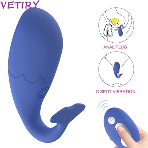 VETIRY Silicone Monster Shape Vibrator Vagina G-spot Massage 10 Frequency Sex Toys for Women Wireless Remote Control Vibrator