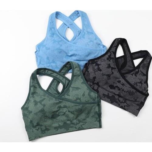 Sports Bra Seamless Yoga Bra, Unique Fabric Sports Bra for Running Athletic Gym Workout Fitness Tank Tops