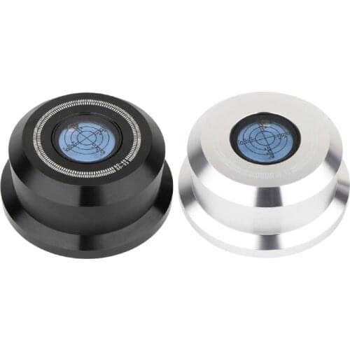 50Hz Aluminum Alloy Vinyl Record Weight Stabilizer LP Disc Turntable Clamp with Bubble Level for Vibration Balanced