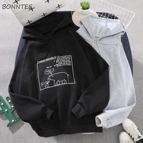 Hoodies Men Printed Hooded Thick Winter Sweatshirt Warm Plus Velvet Oversize Loose All-match Mens Top Daily Casual Comfortable