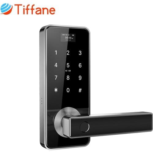 Smart Fingerprint Door Lock Safe Digital Electronic Lock with LED screen, Password RFID Card Unlock For Home Security