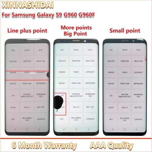 LCD For SAMSUNG Galaxy S9 G960 G960F LCD Display Touch Screen Digitizer Assembly Replacement With Black dots