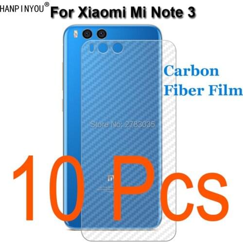 10 Pcs/Lot For Xiaomi Mi Note 3 Note3 5.5" Durable 3D Anti-fingerprint Transparent Carbon Fiber Back Film Screen Protector
