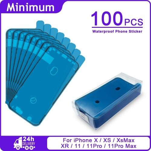 100Pcs/Box Waterproof Sticker For iPhone 12 11 Pro Max X Xs Max XR 7 8 Plus LCD Display Frame Bezel Seal Tape Glue