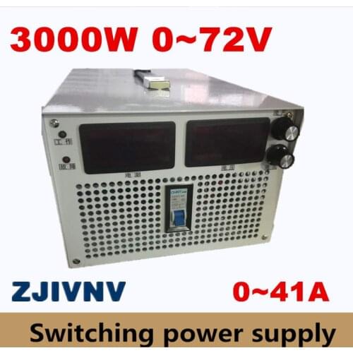 3000W 0-72v 0-41A current&voltage both adjustable Switching power supply 220v AC-DC 72v For industry led Laboratory power suppl