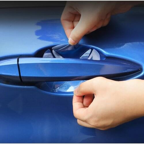 4-piece universal invisible car door handle protective film vinyl protective film for kia sportage 2015-2017 3 rio ceed cerato