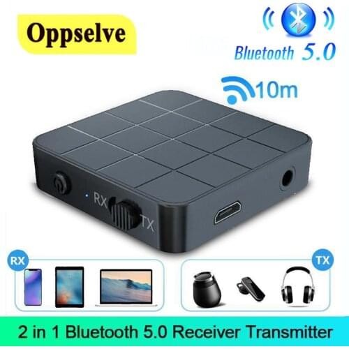 Bluetooth 5.0 Audio Receiver Transmitter 3.5MM AUX Interface Plug&Play RCA Adapter Stereo Music Loudspeaker For Car PC Speakers