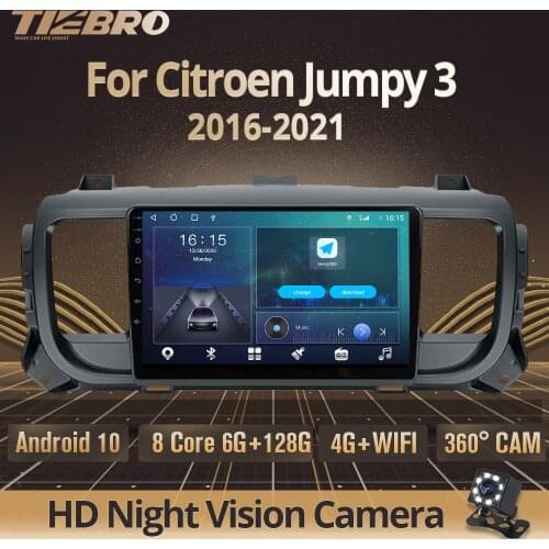 2DIN Android10.0 Car Radio For Citroen Jumpy 3 2016-2021 GPS Navigation Stereo Receiver DSP Auto Radio Car Multimedia Player IGO