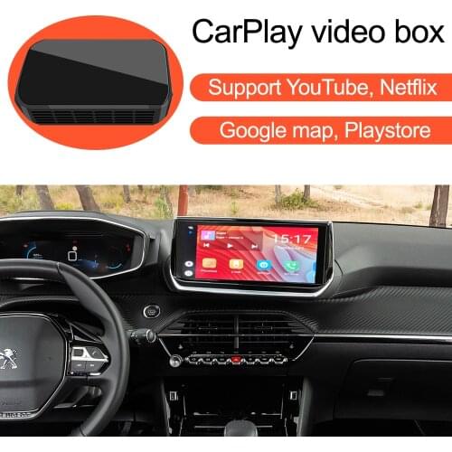 Wireless CarPlay Ai Box Supports YouTube Netflix Video WIFI GPS, for Peugeot 308 408 508 2008 4008 5008 Renault with CarPlay