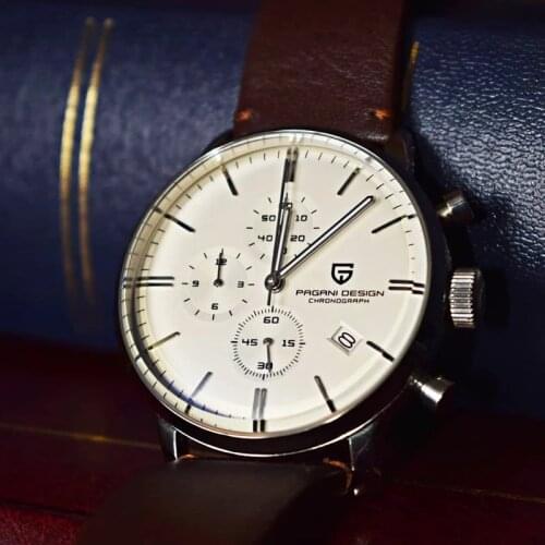 2021 New PAGANI Design Mens Quartz Watches Casual Fashion Leather Watch Mens Top Luxury Brand Waterproof Luminous Chronograph
