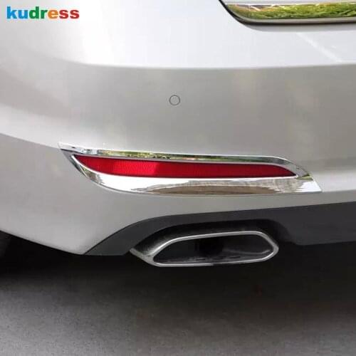 For Hyundai Sonata 2015 2016 2017 2018 Chrome Rear Fog Light Lamp Cover Trim Tail Foglight Frame Trims Car Styling Accessories