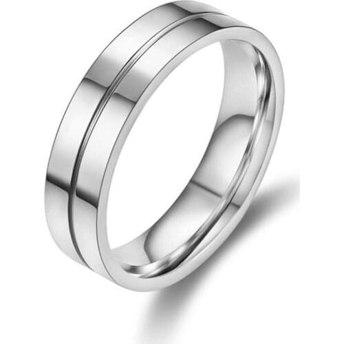 FDLK Charming Men Stainless Steel Ring Wedding Band Ring Jewelry