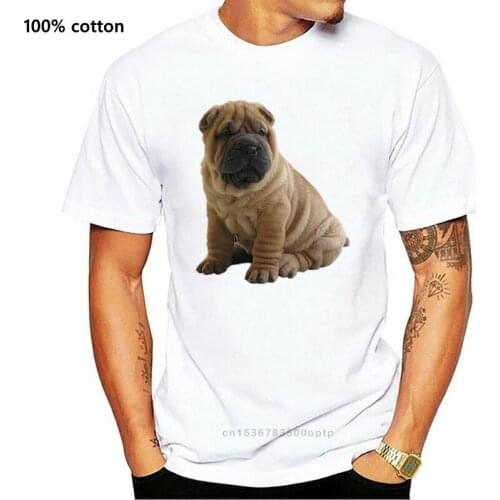 Hip Hop Novelty T Shirts MenS Brand Clothing Shar Pei Cute Dog Tee Shirt Summer O-Neck Tops Tee Shirt