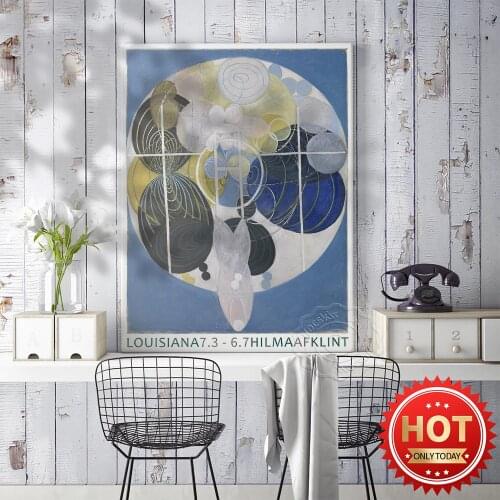 Hilma Af Klint The Large Figure Paintings Art Prints, Hilma Exhibition Museum Poster, Klint Vintage Abstract Art Wall Picture