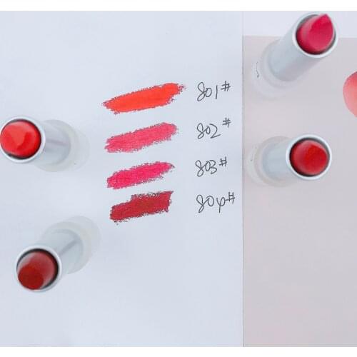 Beauty Product Fashion Package Easy Carry Amazing Waterproof Real Red 4 Colors Good Makeup Tube Type Lipstick