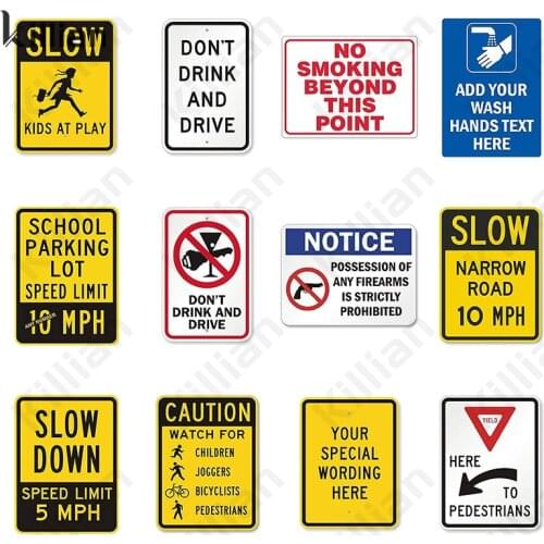 Retro Metal Plate Street Sign Abstract Metal Painting Warning Sign Metal Plaque Bar Club Wall Metal Poster Home Decoration