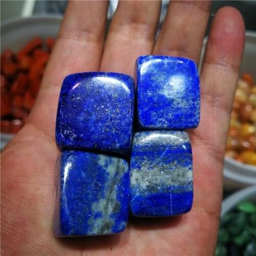 Natural lapis lazuli stone quartz tumbled healing crystal gravel for home decoration 4pc