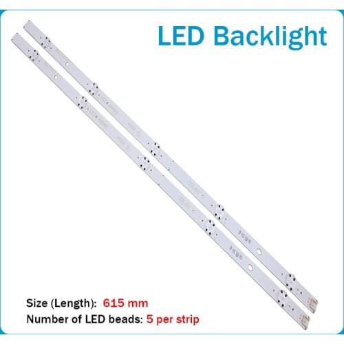 New 2 PCS/set 5LED 615mm LED backlight strip for LG 32lj610V REf289 LED ARRAY ASSY 32LJ61 SSC_32LJ61_BOE(FHD)_5LED EAV63673021