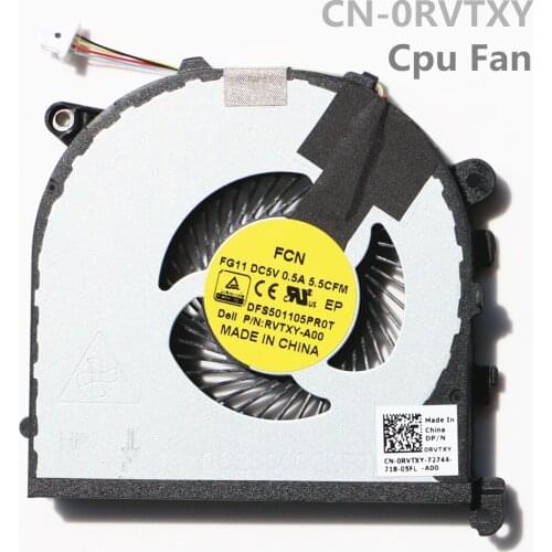 New CN-0RVTXY CN-036CV9 Cpu and VGA Fan For Dell XPS15 9550 Cpu Gpu Cooling Fan