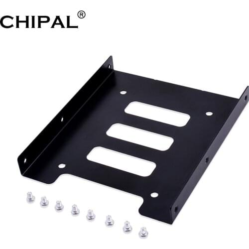 CHIPAL 2.5 Inch SSD HDD To 3.5 Inch Metal Mounting Adapter Bracket Dock 8 Screws Hard Drive Holder For PC Hard Drive Enclosure