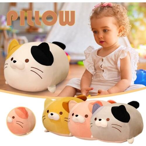 Cushion Toys Sofa Pillow Plush Doll 3D Pillow Soft Waist Cushion Plush Stuffed Toy Decoration Gift Cartoon Kawaii Dog Doll Gifts