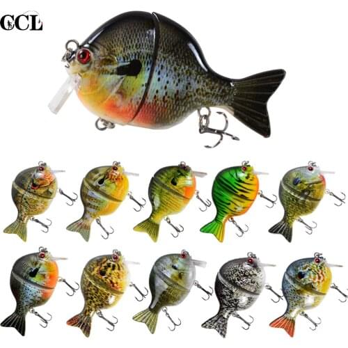 CCLTBA 3.5Inch 33G Durable Body Life Like Swim Action Topwater Jointed Gill Swimbait Fishing Lure