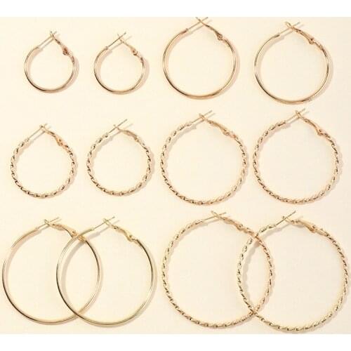 2020 New Hoop Huggie Earring For Woman Gift Korean Big Circle Earrings Handmade Punk Charms Earring Brincos Pendientes