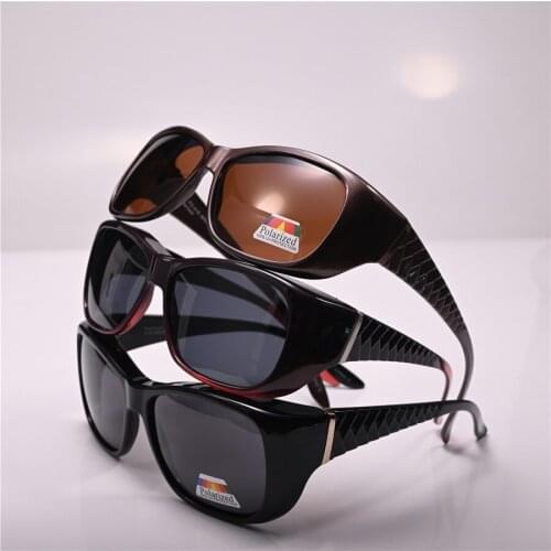 Vazrobe Driving Goggles Polarized Sunglasses Male Women Unisex Fit Over Frame Myopia Driver Glasses Anti Glare Cover Spectacles