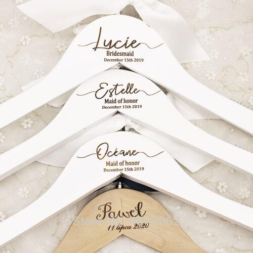 Wedding Dress Hangers - Bridal Party Hangers - Bridesmaid Hangers Wedding Hangers Bride Hanger Personalized Wedding Hanger Bride