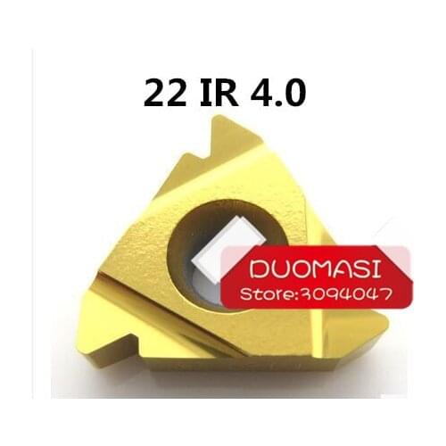 22 IR 4 0 ISO ,INTERNAL threaded turning Insert,Coating General Type partial profile 60 degree Cutting Steel,PITCH 4.0