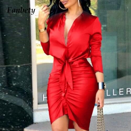 Women Elegant V-Neck Cloak Long Sleeves Party Dress 2020 Autumn Solid Color Irregular Long Dresses Ladies Ruched Slit Cape Dress