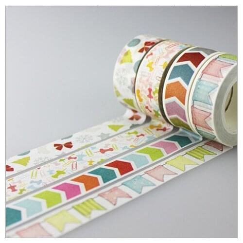1.5CM Wide Colorful Direction Mark Washi Tape DIY Scrapbooking Sticker Label Masking Tape School Office Supply