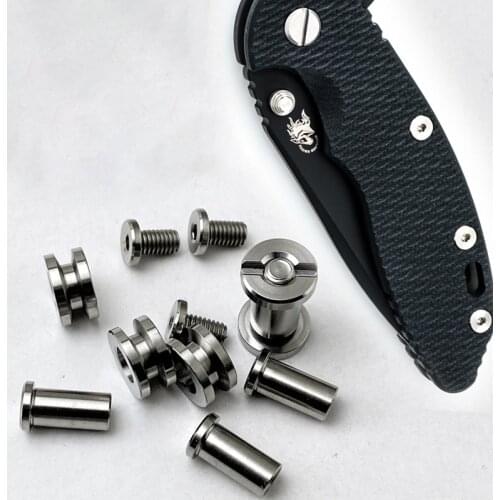 1 Full Set of Hinderer XM-18 3.5'' Knife Handle Screws Spindle Support Shaft XM18 Titanium Alloy Knives Handle Fixing Screw DIY