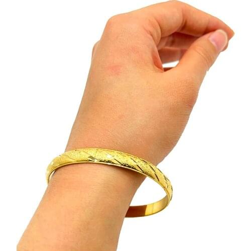 1pcs Dubai new fashion girl /Women Wedding Bridal gold color Bangles Dubai Jewelry Arab Africa Bangles Jewely party gifts