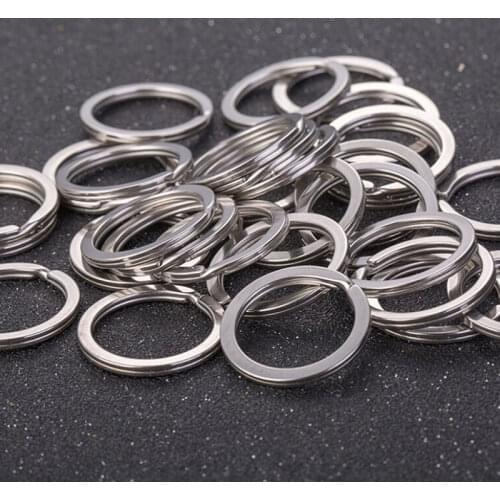 10PCS Polished Silver Key Holder Split Ring Keyrings Key Chain Hoop Loop DIY