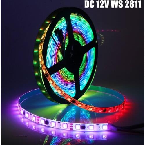 DC 12V RGB Full Color WS2811 Led Strip SMD 5050 Led strip Flexible Ribbon Lamp for Home Decoration