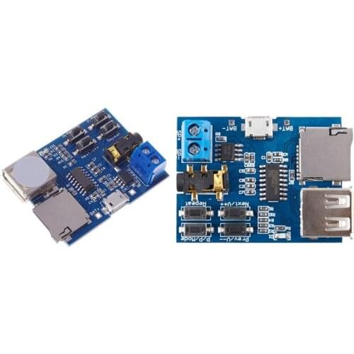2 Pcs Mp3 Lossless Decoder Board Comes with Amplifier Mp3 Decoder TF Card