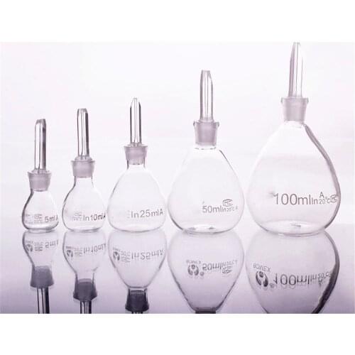 5-100ml Glass Specific Gravity Bottle Pycnometer Class A Science Labware Medical