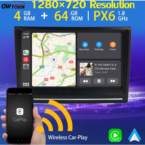 8" 1280*720P Android 10 Car Multimedia Player For Porsche 911 997 Cayman Boxster 987 2005-2008 Wireless Carplay PX6 4G+64G HDMI