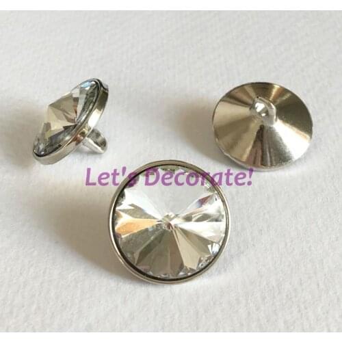 Free shipping 50PCS/LOT 20MM Zinc Alloy Base Satellite Crystal Glass Buttons For Sofa Industry /Decoration Fileds. ZHJWXK2050